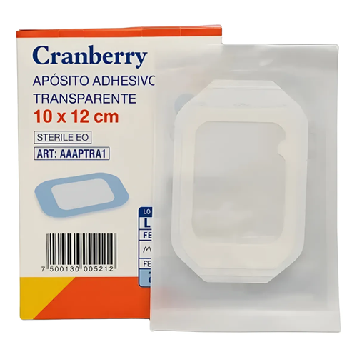 APOSITO TRANSP. ESTERIL CRANBERRY 10X12CM CJ. X 50 UND. (ECT97434)