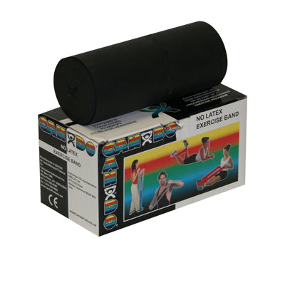 Banda elástica Cando® Libre de Latex Negra Resistencia Muy Alta 5.48 mts — Cando® (ECT97019)