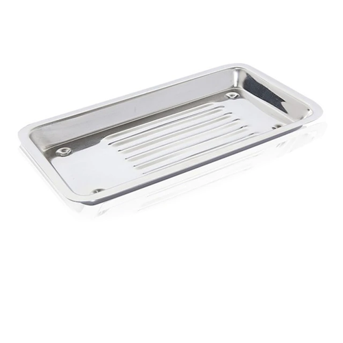 BANDEJA DE ACERO INOXIDABLE 20CM X10CM — ABAMED (ECT50167)