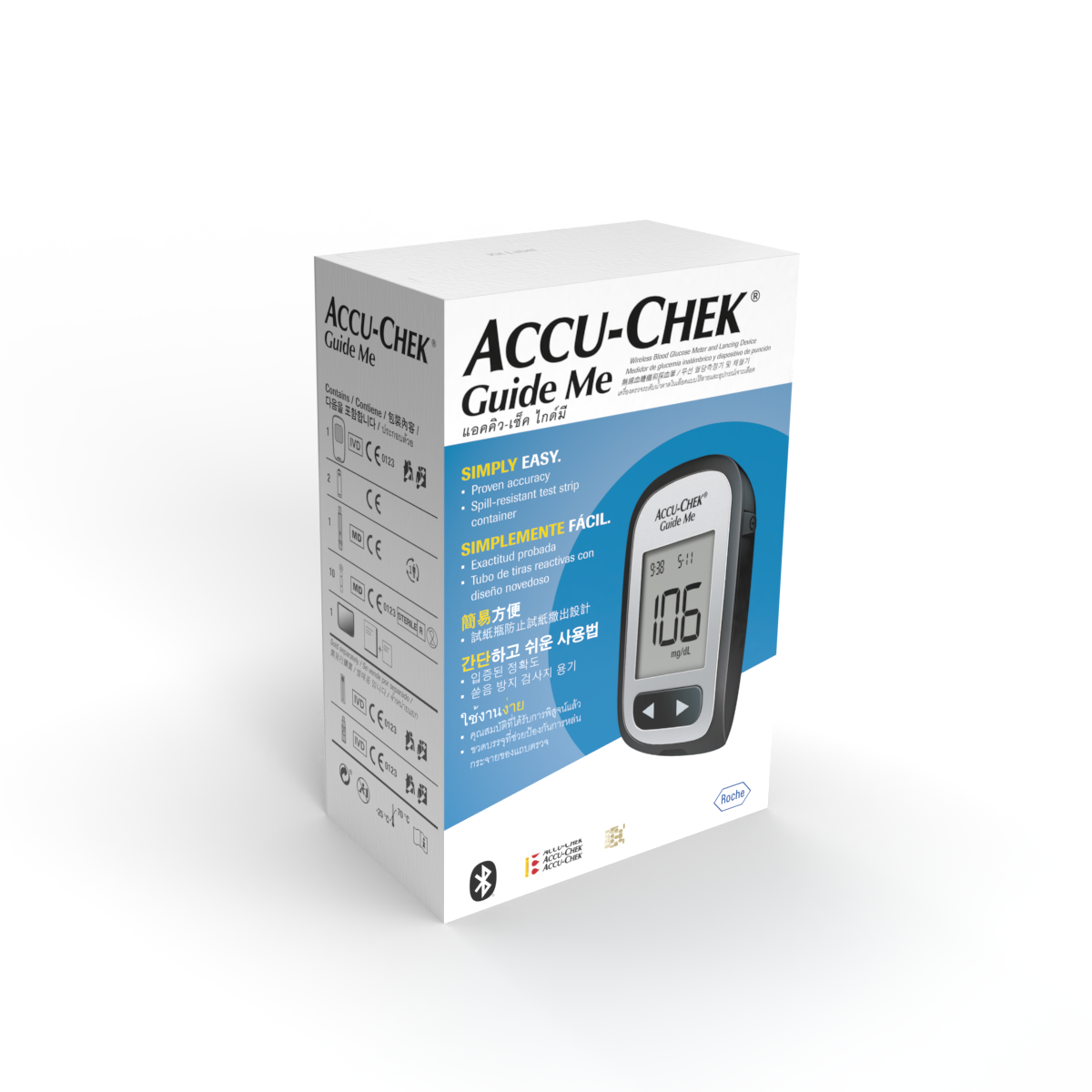 Glucómetro - Medidor de Glucosa Accu-Chek® Guide Me — Accu-chek® (ECT97113)