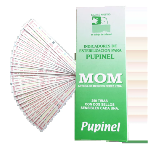 INDICADORES DE ESTERILIZACION PARA PUPINEL MOM VERDE CJ. X 250 TIRAS — GenÃ©rico (ECT97459)