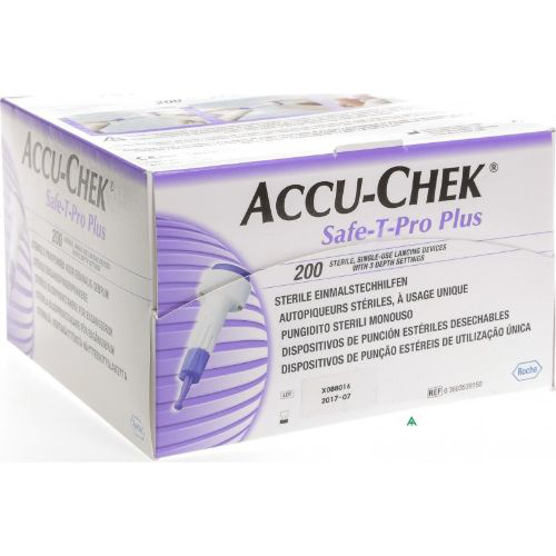Lancetas Accu-Chek® Safe T Pro Plus 200 Un — Accu-chek® (ECT97125)
