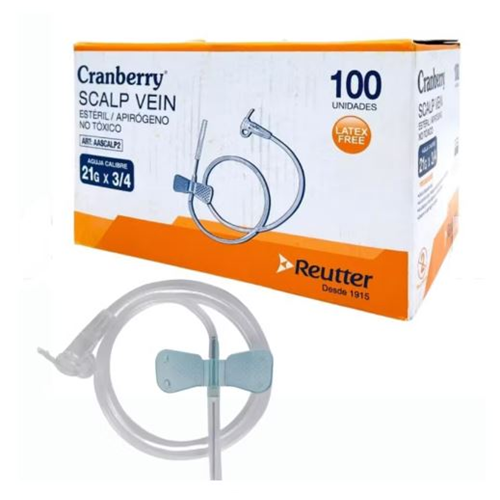 MARIPOSA SCALP VEIN LUER LOCK/SLIP 21G X 3/4 CAJA X 100 UND. — GenÃ©rico (ECT97469)