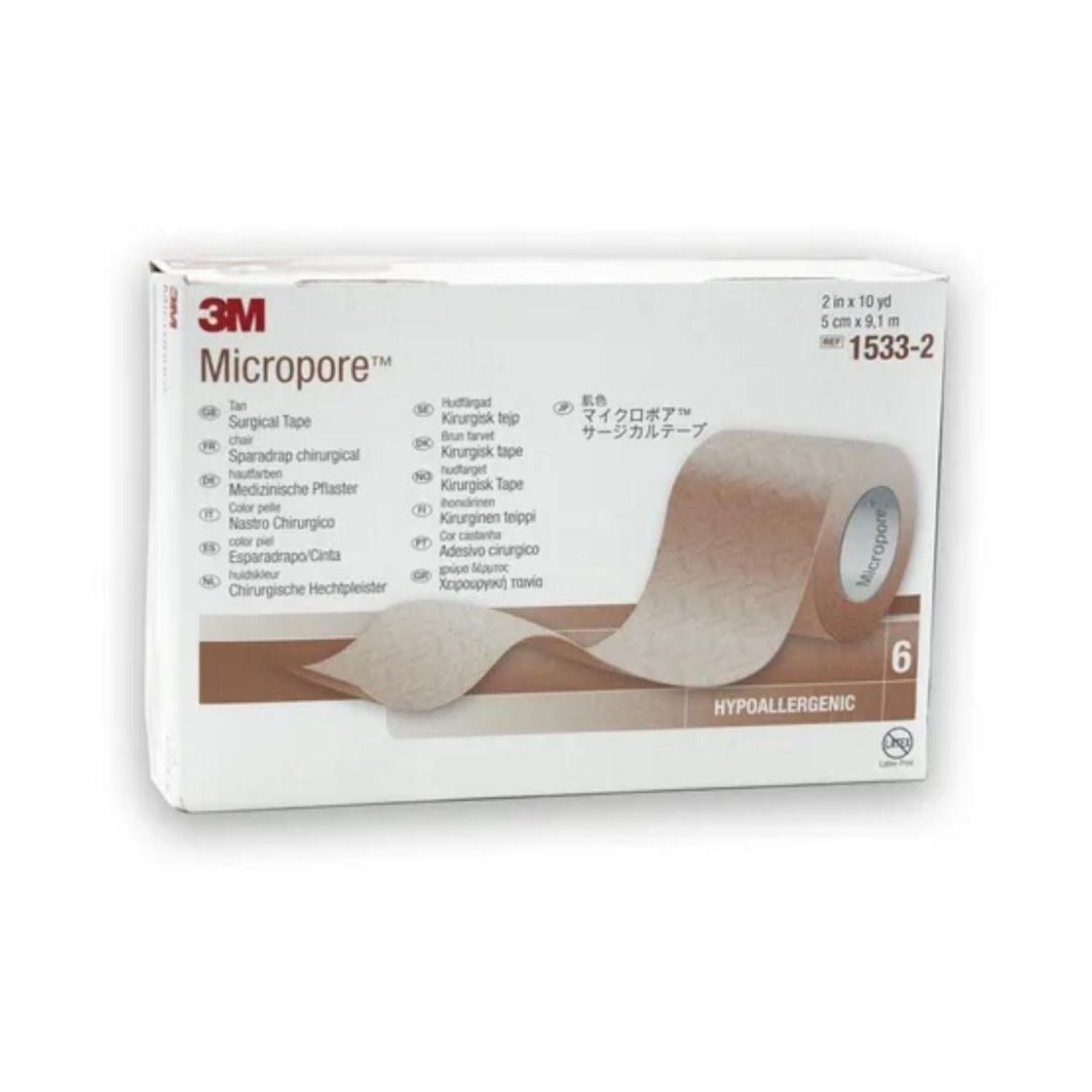 Micropore 3M (Sin Dispensador) 5 Cm X 9,1 M Piel 1533-2 x 6 unidades — 3M® (ECT97230)