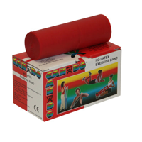 Banda elástica Cando® Libre de Latex Rojo Resistencia Baja 5.48 mts — Cando (ECT97016)