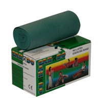 Banda elástica Cando® Libre de Latex Verde Resistencia media 5.48 mts — Cando (ECT97017)