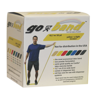 Banda elástica GoBand® Amarilla Resistencia Extra Baja 45.7 mts — Cando (ECT97022)