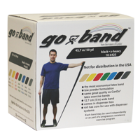 Banda elástica GoBand® Negra Resistencia Muy Alta 45.7 mts — Cando (ECT97024)