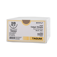CATGUT SIMPLE 2/0 C/AGUJA HR25 70CM X 24 SOB. — DROGUERIA HOFMAN (ECT50307)