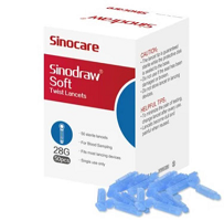 LANCETA 28G SINODRAW SOFT CJ. X 50 UND. — Sinocare (ECT94256)