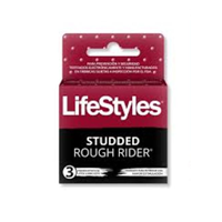 LIFESTYLES STUDDED - ROUGH RIDER ESTCH. X 3 UND. — LifeStyles (ECT50706)