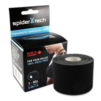 Tape Kinesiologico Spidertech Negro (5 cm x 5 mts) — SPIDERTECH (ECT97043)