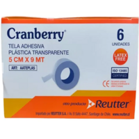 TELA ADHESIVA PLASTICA TRANSPARENTE 5CM X 9MT X 6 — Cranberry (ECT51305)