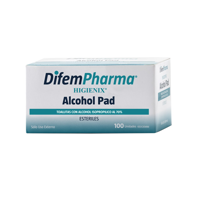 Toallitas con Alcohol Difem Pharma Higienix 70% Caja de 100 Unidades — Genérico (ECT96983)