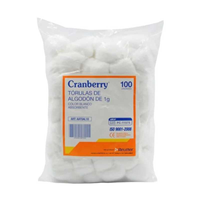 TORULAS DE ALGODON 1 G. PQ. X 100 UND. — Genérico (ECT97494)