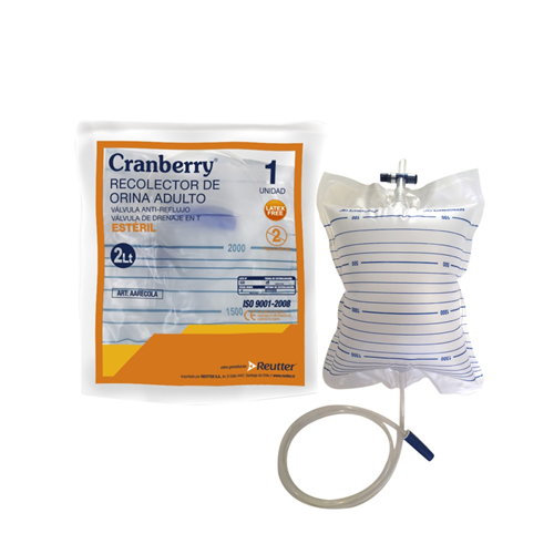 RECOLECTOR DE ORINA ADULTO CRAMBERRY 2L CJ. X 10 — REUTTER (ECT51019)