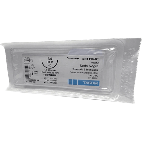 SEDA NEGRA TRENZ 2/0 HR25 X36 — DROGUERIA HOFMAN (ECT51072)