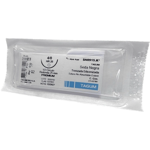 SEDA NEGRA TRENZ 4/0 HR25 X36 — DROGUERIA HOFMAN (ECT51077)