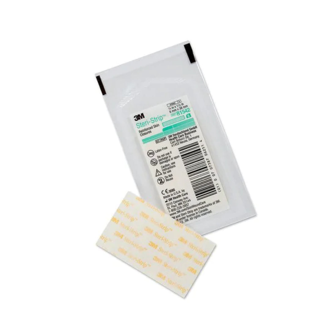 Steri Strip 3M R1542 Reforzado 6 suturas (sobre verde) 6mm x 3,8cm 50 unidades — 3M® (ECT97268)