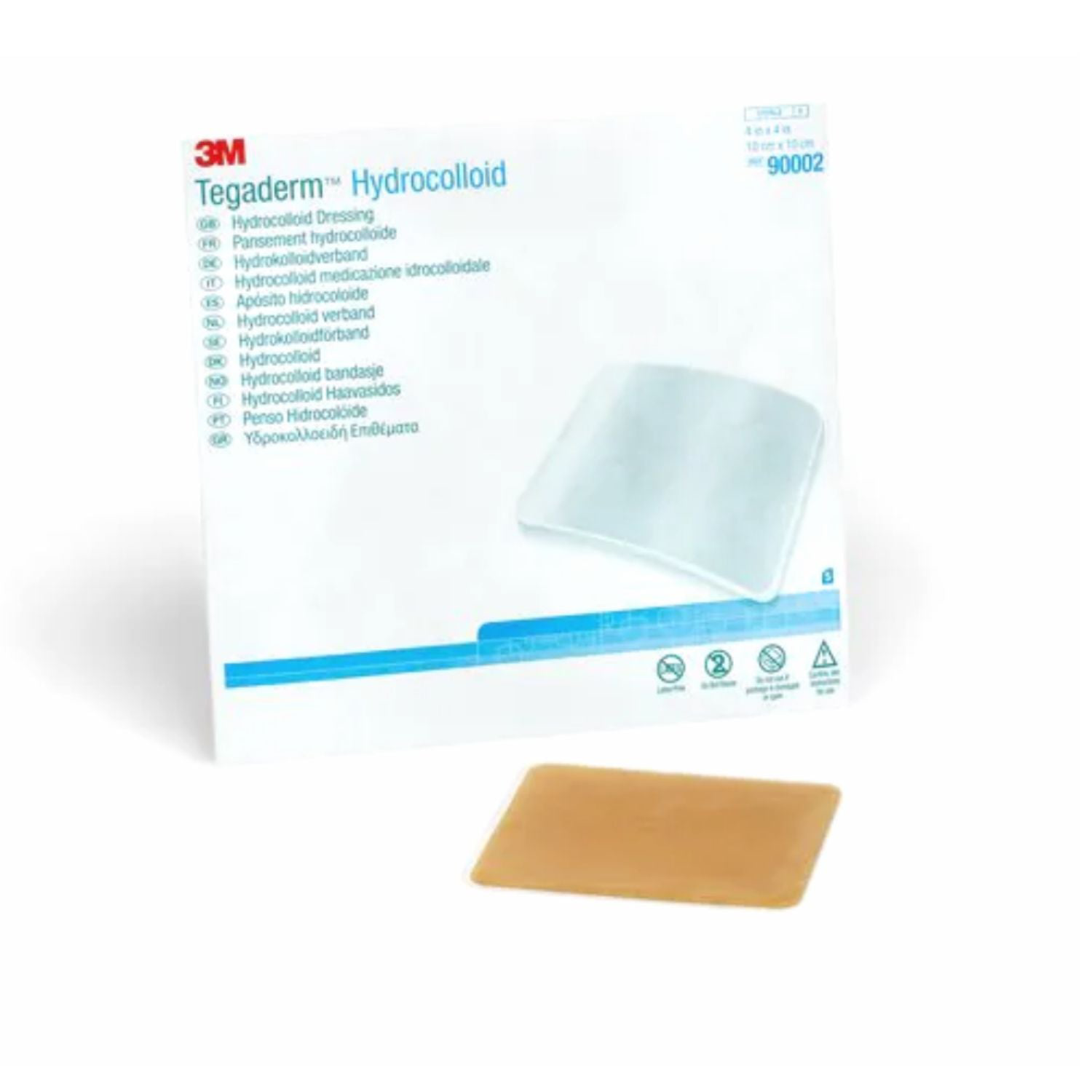Tegaderm 3M Hidrocoloide Cuadrado 10 Cm X 10 Cm 90002 caja 5 un. — 3M® (ECT97243)